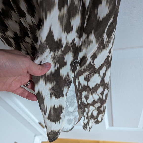 Vince 100% silk Ikat print midi dress - S - Picture 4 of 9